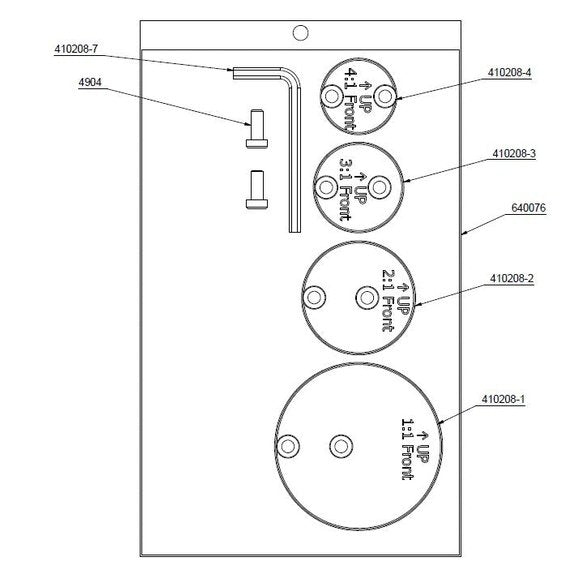 Conversion kit for MedMix DPS 1500-01 series dispensers (1:1. 2:1, 3:1, 4:1 Including allen key & screws)