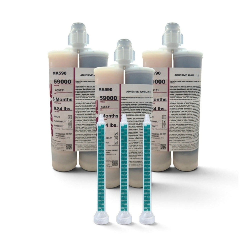 Seakeeper Ride Tabs Installation Adhesive Kits and Accessories - 400ml Plexus MA590 Black MMA Adhesive Kits Toughened 1:1 ratio Plexus