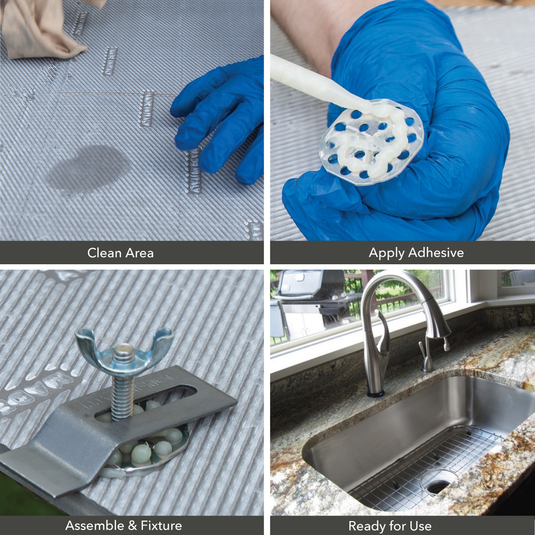 Chem-Set Glue-On Sink Anchor Kit, 1 Set hardware
