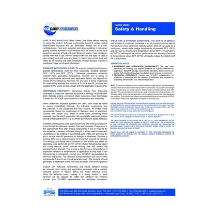 SG2000 Extended Work-Life Impact Resistant 1:1 Methacrylate Structural Adhesive SciGrip