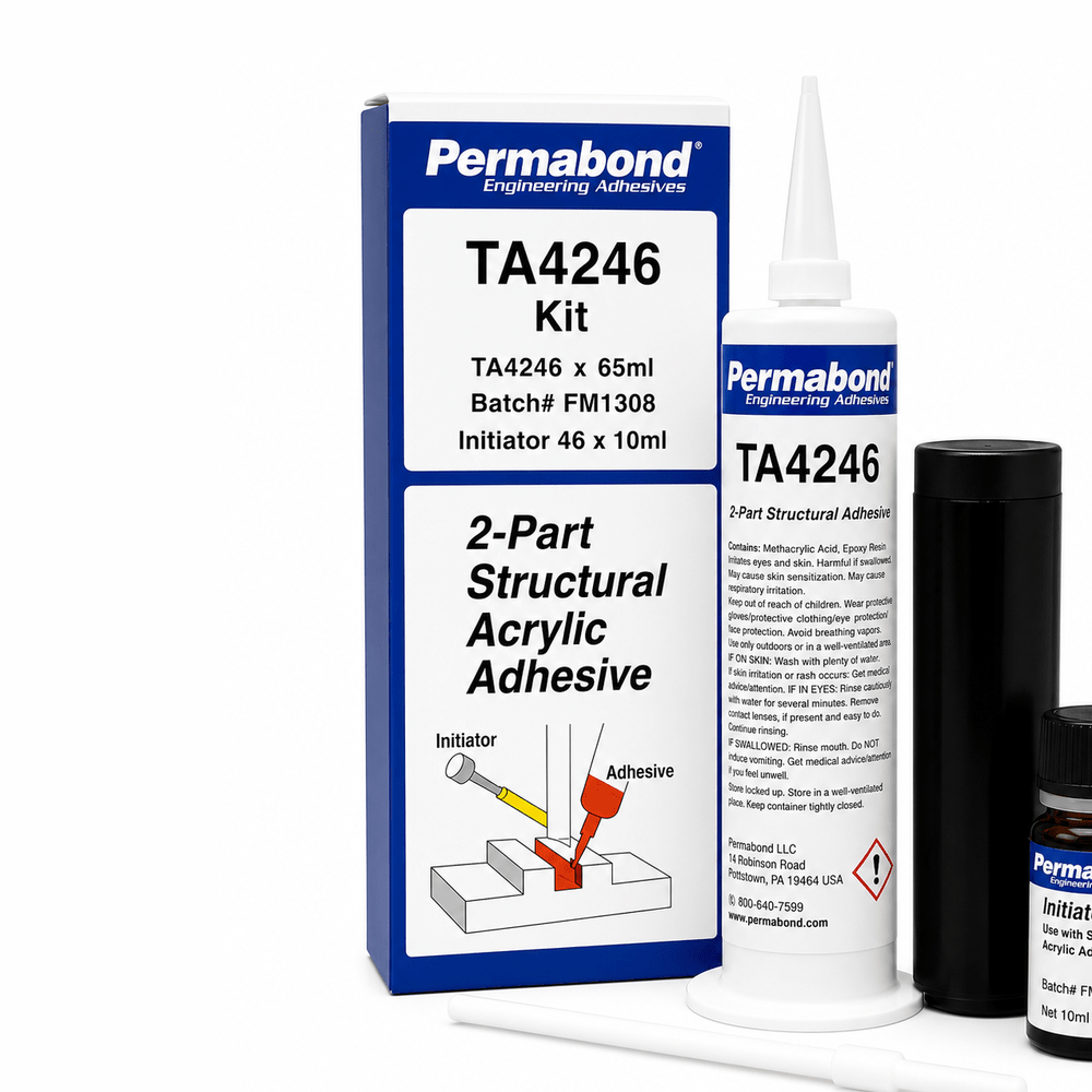 Permabond Acrylic Medium Set 15-30 min TA4246 65ml Kit Initiator 46 10ml Included Permabond