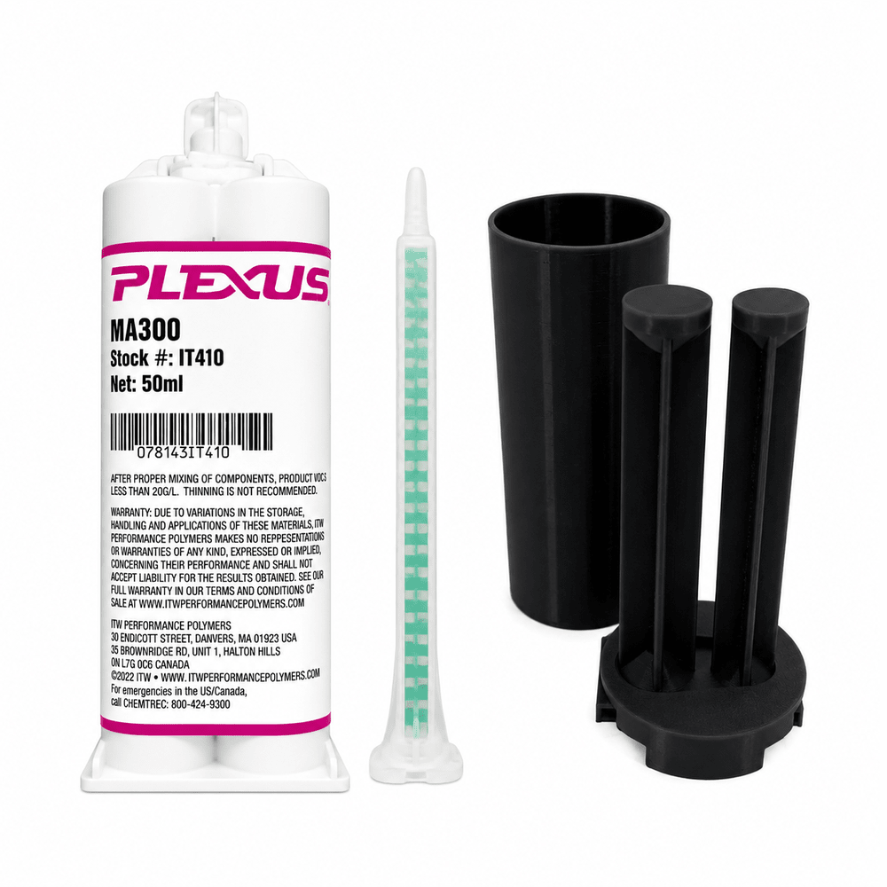 Plexus MA300 Black All Purpose High Strength 5-minute MMA Adhesive IT410 & IT412 Plexus