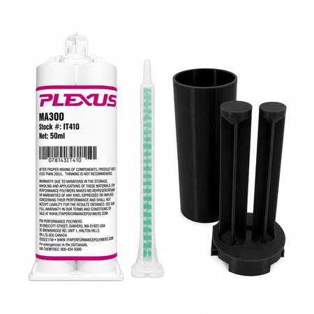 Plexus MA300 Black All Purpose High Strength 5-minute MMA Adhesive IT410 & IT412 Plexus