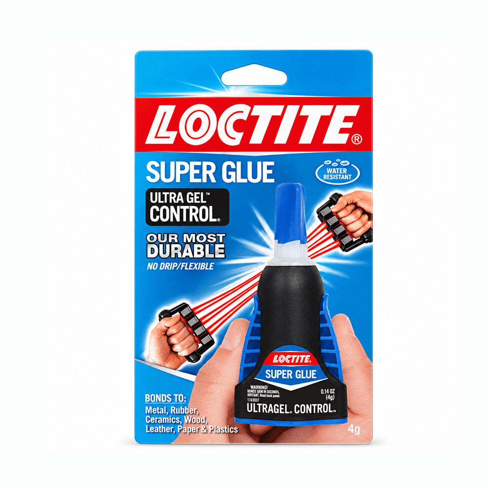 Loctite Super Glue Ultra Gel Control – No-Drip Rubber-Toughened Gel Formula Loctite