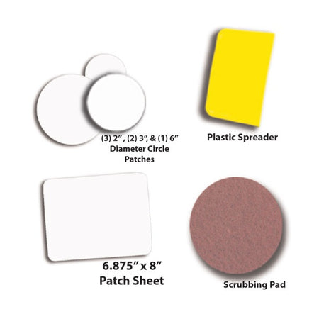 H2O Glue Pool Patch Kit contents
