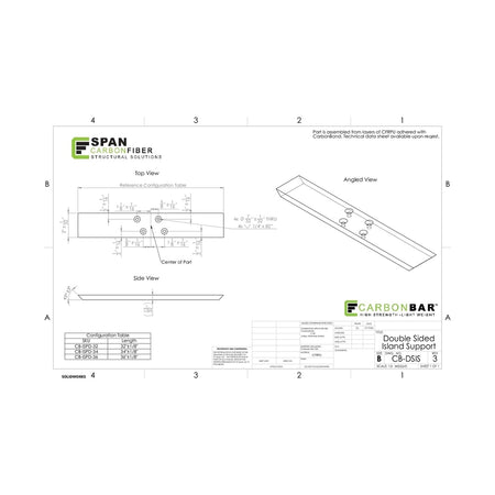 CarbonBar Double Sided Island Support CarbonBar