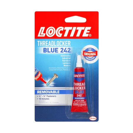 Loctite 242 Blue Medium Strength Threadlocker 6 mL squeeze tube, item 209728
