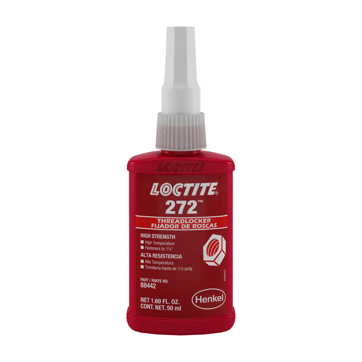 LOCTITE 272 red high-strength threadlocker, 50 mL bottle