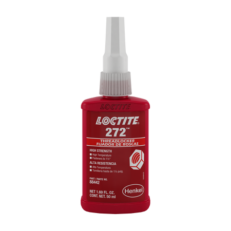 LOCTITE 272 red high-strength threadlocker, 50 mL bottle