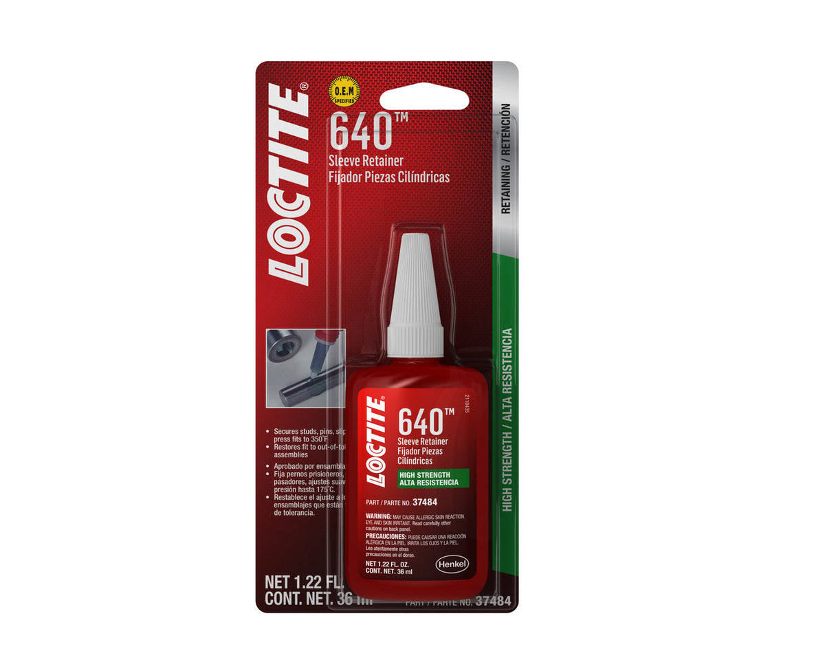 LOCTITE 640 sleeve retainer, 36 mL bottle in retail packaging