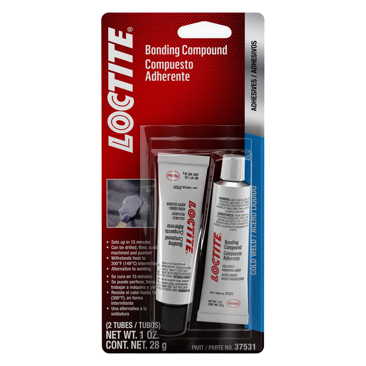 LOCTITE EA 9153 LocWeld cold weld epoxy kit with two 1 oz tubes