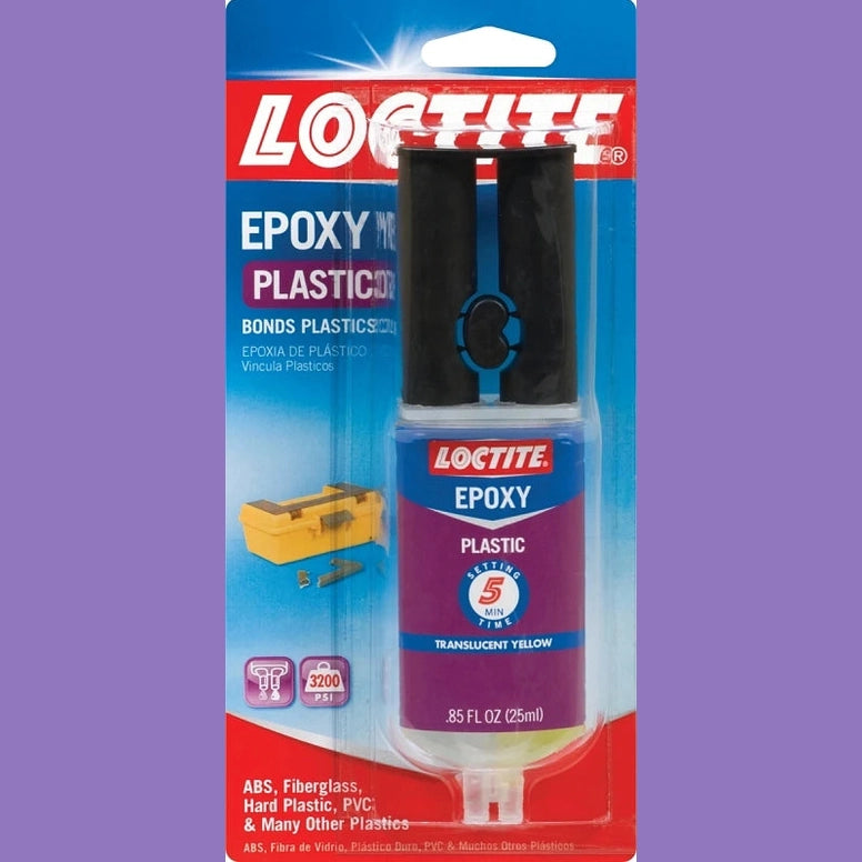 Loctite Epoxy Plastic 1360788, 25 mL dual syringe in retail packaging