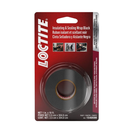 Loctite SI 5075 black self-fusing silicone repair wrap, 1 inch by 10 foot roll