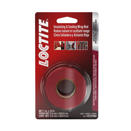 Loctite SI 5075 red self-fusing silicone repair wrap, 1 inch by 10 foot roll