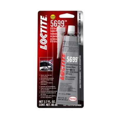 Loctite SI 5699 grey RTV silicone gasket maker, 80 mL tube shown