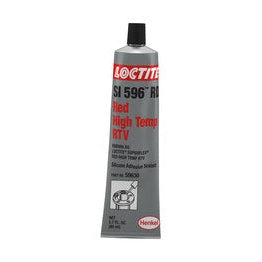 Loctite SI 596 red high-temperature RTV silicone, 80 mL industrial tube shown