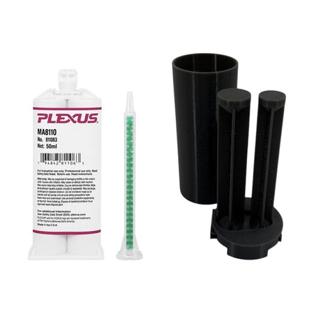PLEXUS MA8110 GB - Metals, Galvanized Metals, Hot-Dipped Metals, Nylons, and Plastics MMA Glue Medium 10-Min Set Toughened Low-Odor Marine Optimized Plexus