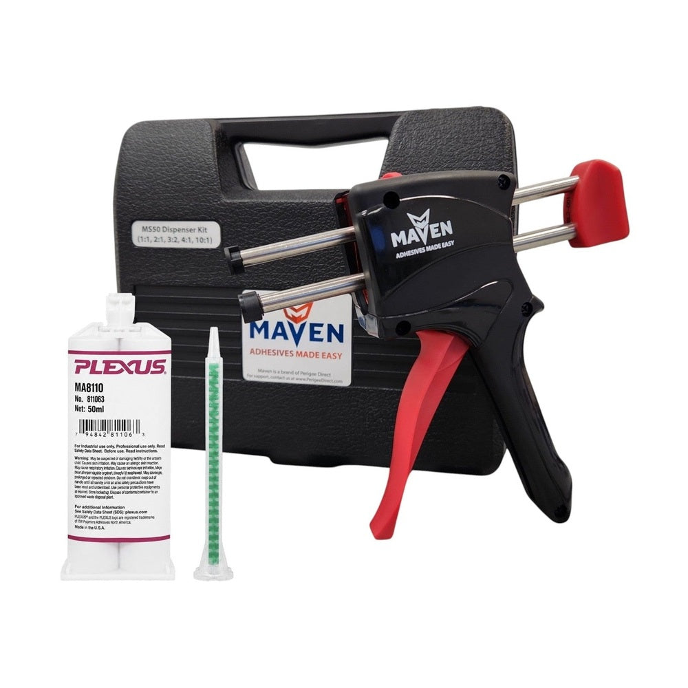 PLEXUS MA8110 GB - Metals, Galvanized Metals, Hot-Dipped Metals, Nylons, and Plastics MMA Glue Medium 10-Min Set Toughened Low-Odor Marine Optimized Plexus
