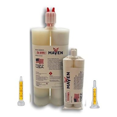 Maven Epoxy EA 501MV - Very Fast Set 1 Min, Medium-Viscosity Translucent Clear-1:1 ratio