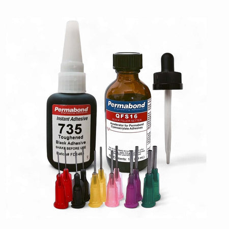 Permabond 735 Instant Adhesive-Black Magic Toughened & Flexible Slow-Set-Gap Filling Permabond