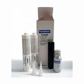 Permabond Acrylic Slow Set 40-60 min TA430 130ml Kit 2x65ml Syringes & 1x20ml Bottle Initiator 41 PerigeeDirect