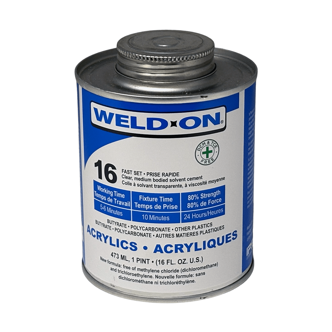 Weld-On #16 Clear Acrylic Cement – DCM & TCE Free Weld-On