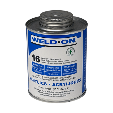Weld-On #16 Clear Acrylic Cement – DCM & TCE Free Weld-On