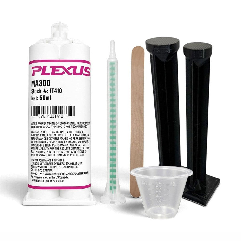 Plexus MA300 Black All Purpose High Strength 5-minute MMA Adhesive IT410 & IT412 Plexus