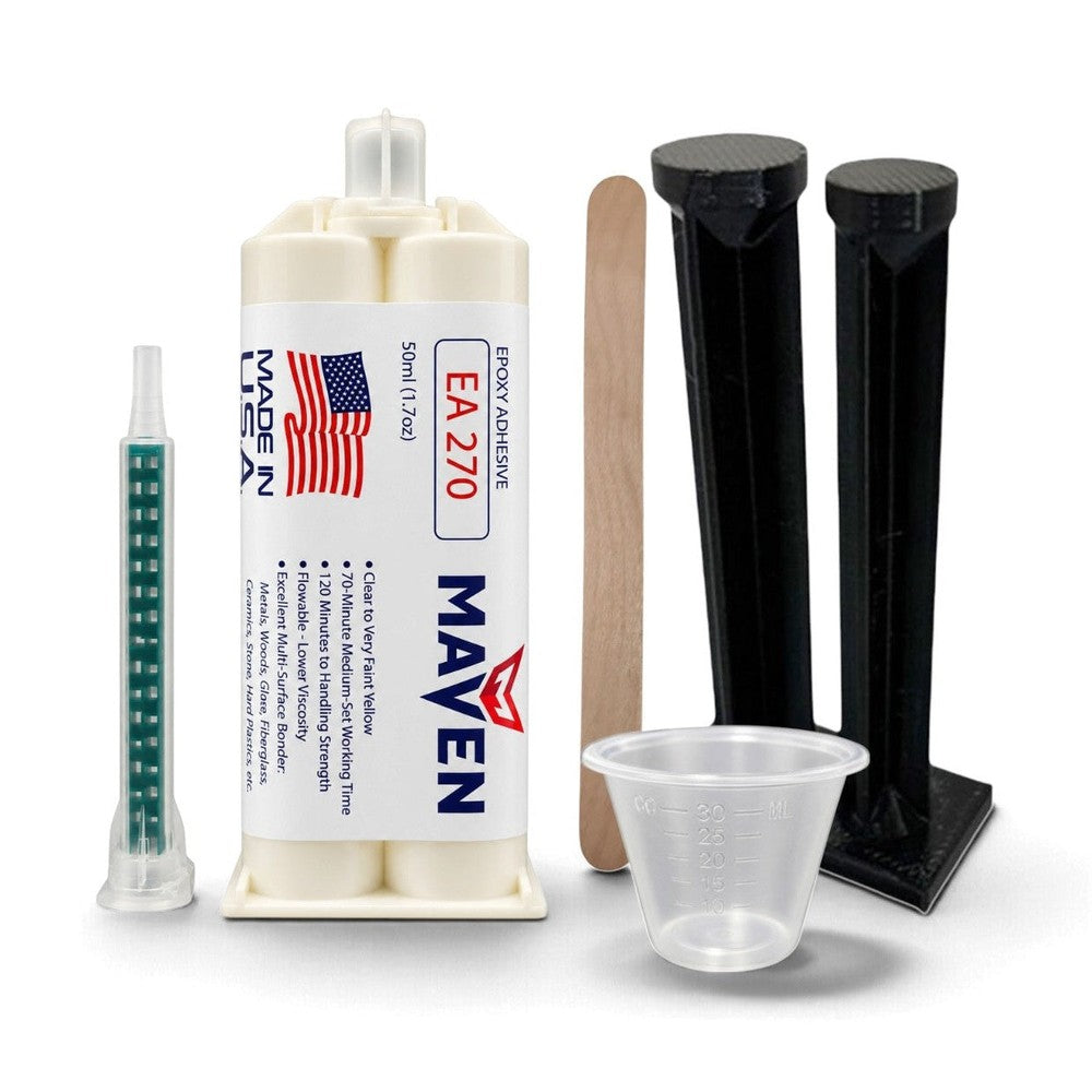 Maven Epoxy EA 270 - Slow Set 60-80-Min Epoxy-Medium Viscosity Amber Clear-1:1 ratio Maven Adhesives