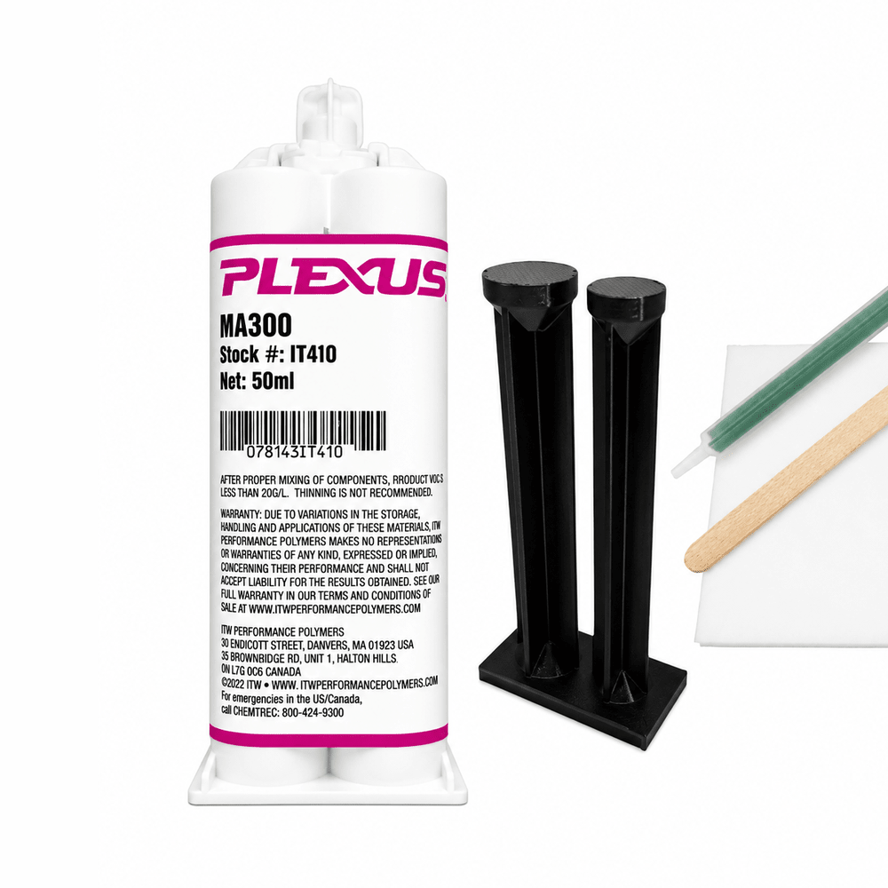 Plexus MA300 Black All Purpose High Strength 5-minute MMA Adhesive IT410 & IT412 Plexus