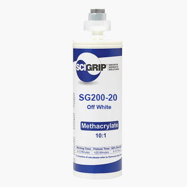SciGrip SG200 High Strength Toughened 10, 20 & 40 min Off-White White 490ml 10:1 MMA Methacrylate Adhesive