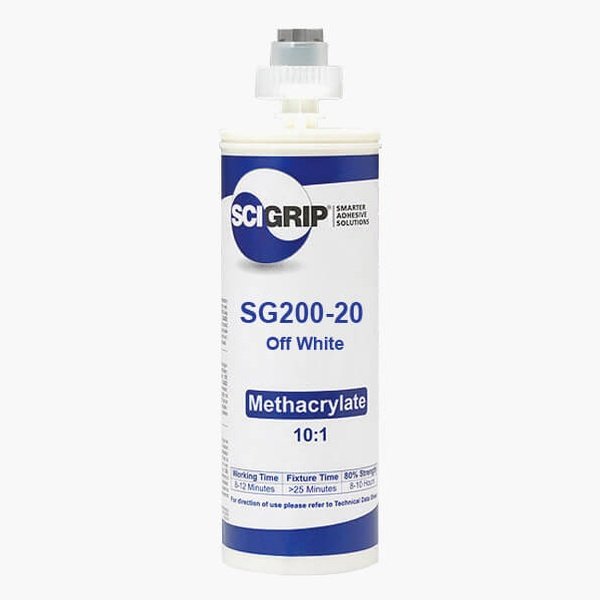 SciGrip SG200 High Strength Toughened 10, 20 & 40 min Off-White White 490ml 10:1 MMA Methacrylate Adhesive