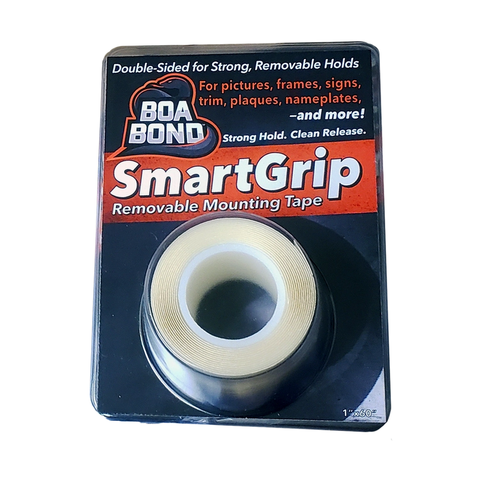 BoaBond SmartGrip Standard Removable Mounting Tape, 1 in x 5 ft Roll Perigee Direct