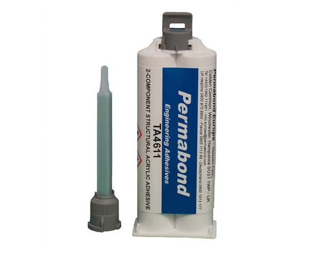 Permabond TA4611 Polyolefin & Rubber Bonder Thin Viscosity 10-16 min Acrylic MMA Adhesive Off-White