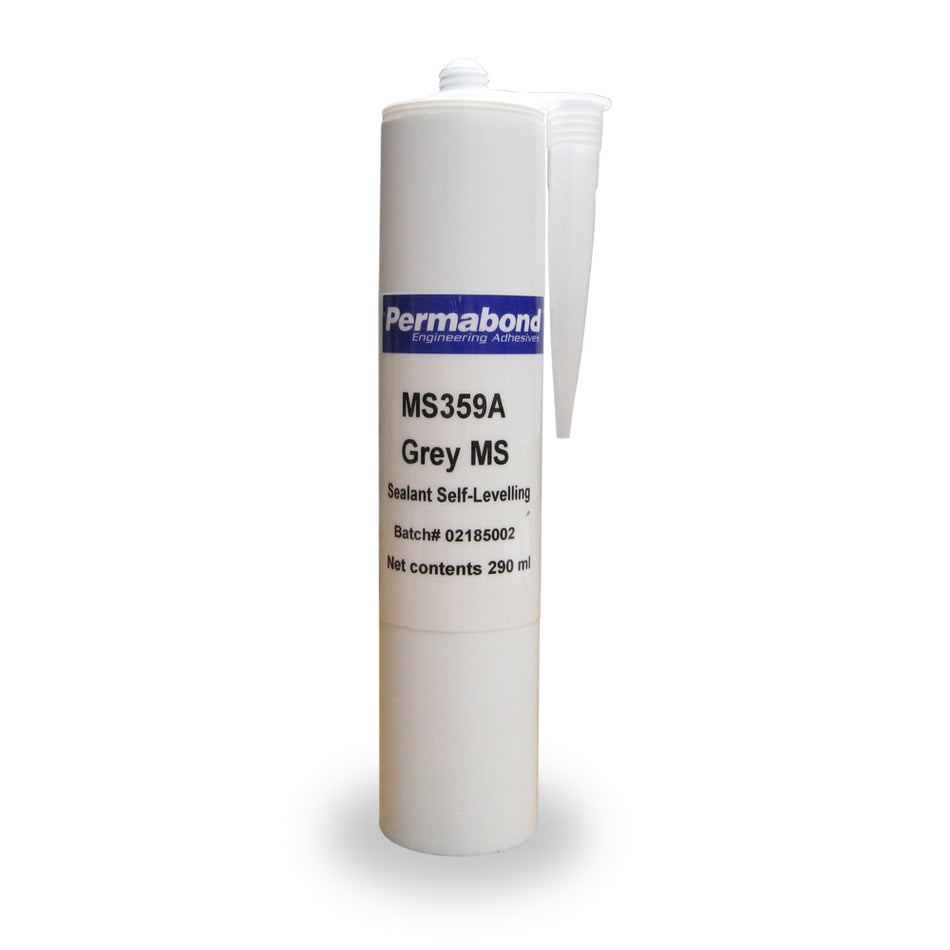 Permabond MS359-A Grey MS Polymer Medium Set 10 - 20 min Cartridge (Thin Viscosity, Self Leveling) and Starter Kit