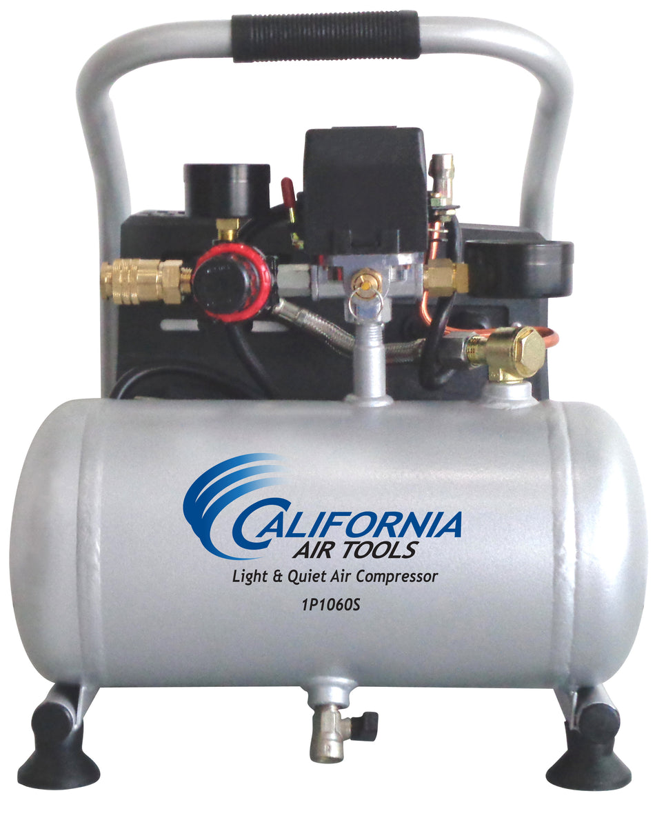 California Air Tools 1P1060S Light & Quiet  .6 Hp,  1.0 Gal. Steel Tank