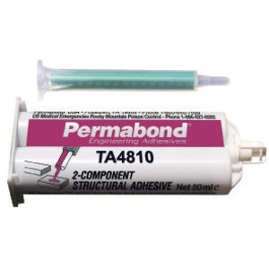 Permabond TA4810 Medium Set 10 - 15 min No-Primer Metal Acrylic Adhesive 50ml And 400ml Kit