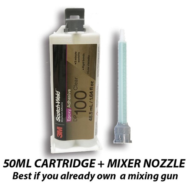 MMA Adhesive for Bonding Difficult Plastics - PP and PE - 50 ml Cartridge / Single Cartridge / No Cartridge Gun