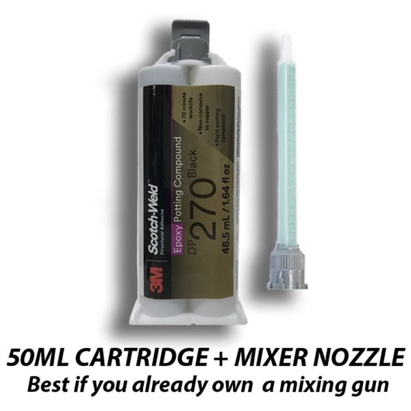 Black 5 Minute Epoxy Adhesive - 400 ml Cartridge / Single Cartridge / No Cartridge Gun