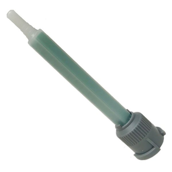 MixPac MBQ 05-16L Gray-Inlet Mixing Nozzle - Green 3.5-Inch 16-Element Square Quad-for 50ml Gray-Cap Cartridge (1:1 & 2:1 ratio)