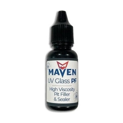 Maven UV Glass PF - Pit & Void Filler - Thick Viscosity 2000cps UV Curable Resin for windshield repars - 1 Liter Bottle, UOM is 1ml PerigeeDirect