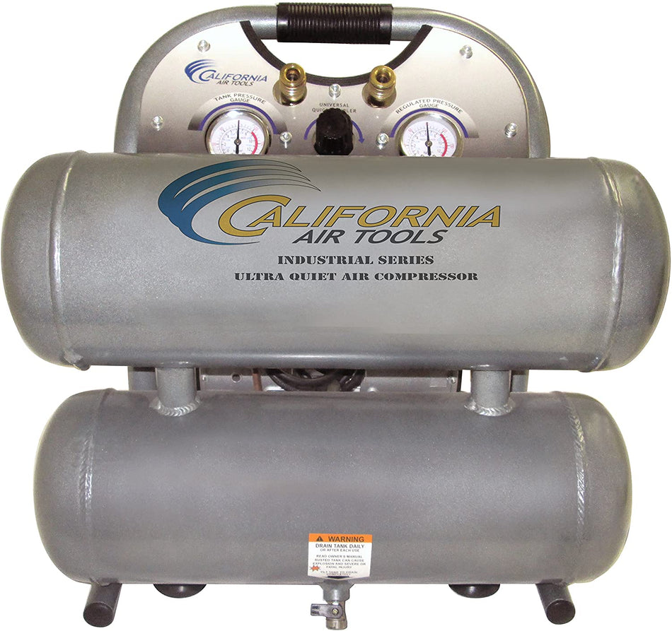 California Air Tools 4610ALFC  Ultra Quiet  & Oil-Free  1.0 Hp,  4.6 Gal. Aluminum Tank