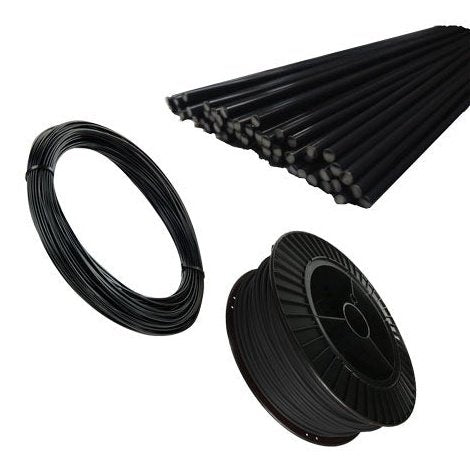 Maven Plastics - PVC Black (flexible semi-rigid) Plastic Welding Rods, Coils & Reels
