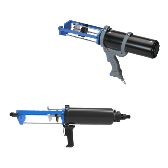 Cox Airflow 1PPA & 3PPA - 2-Part Pneumatic Adhesive Dispensers for 825ml 10:1 Ratio Cartridge Sizes (750ml x 75ml)