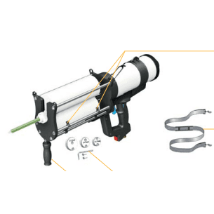MixPac Mixcoat 2-part Spray System DPD Pneumatic with Separate Hoses (DPD 1500-01)  #128962