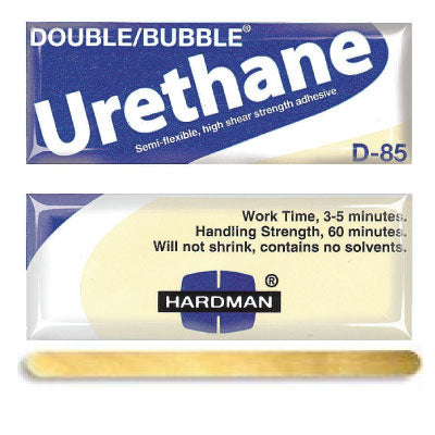 Hardman Double Bubble D85 Blue/Beige-Label 04023 -  Fast Setting 5-min toughened impact resistant Urethane Adhesive