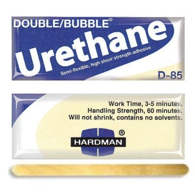 Hardman Double Bubble D85 Blue/Beige-Label 04023 -  Fast Setting 5-min toughened impact resistant Urethane Adhesive