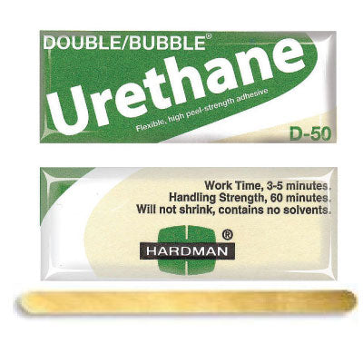 Hardman Double Bubble D50 Green/Beige-Label 04022 - Extra Fast Set 3-5min High Shear Strength Beige Urethane Adhesive