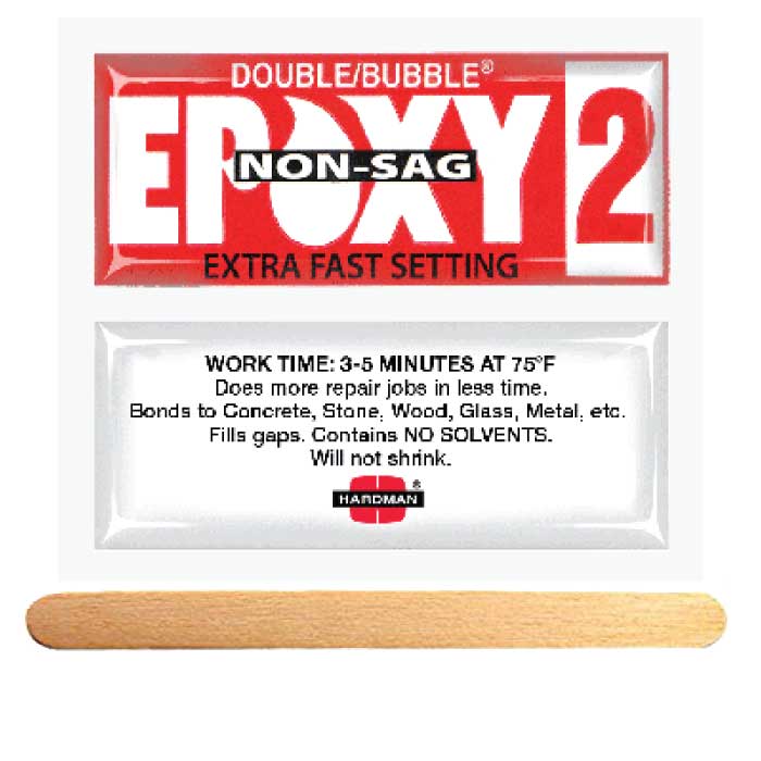 Hardman Double Bubble Red Non-Sag (No-Drip) (04008) Extra Fast Setting Epoxy Gel