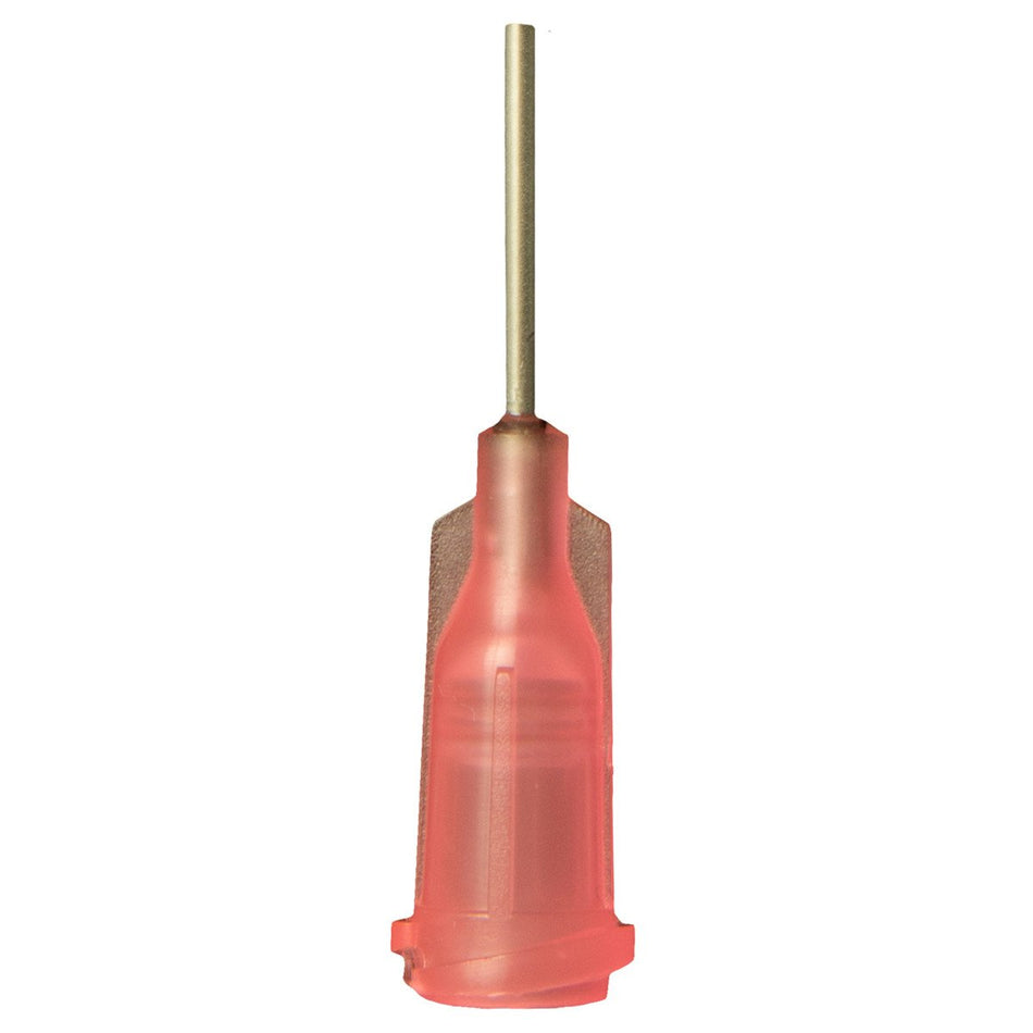 Jensen Industrial Dispensing Tips (Push-On & Luer-Lock) Family - Steel 1/2-Inch Pink 18-Gauge